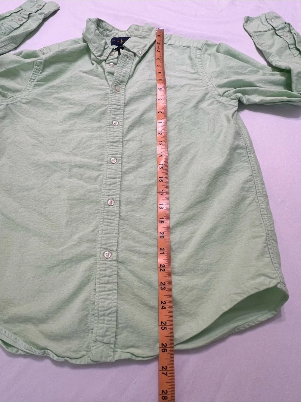 Ralph Lauren Polo Bright Lime Green Long-Sleeve Button-Down Shirt Preppy Size XL